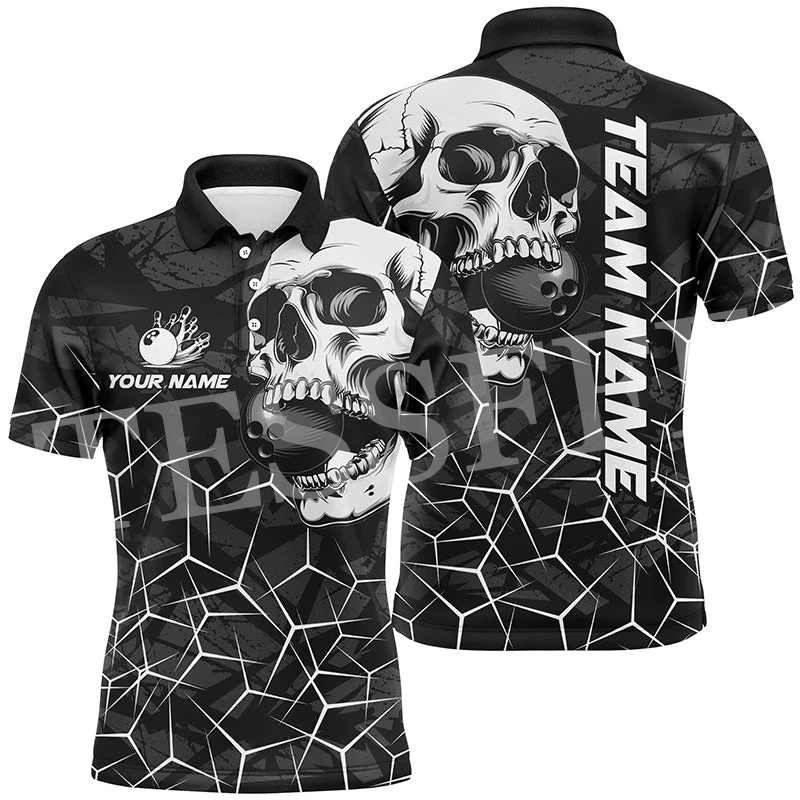 اسم مخصص قميص بولو ، 3DPrint ، - مراجعة Short Sleeve Bowling Shirt Retro وسعره
