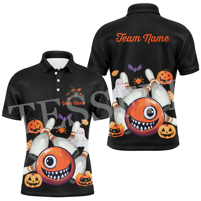 اسم مخصص قميص بولو ، 3DPrint ، - مراجعة Short Sleeve Bowling Shirt Retro وسعره