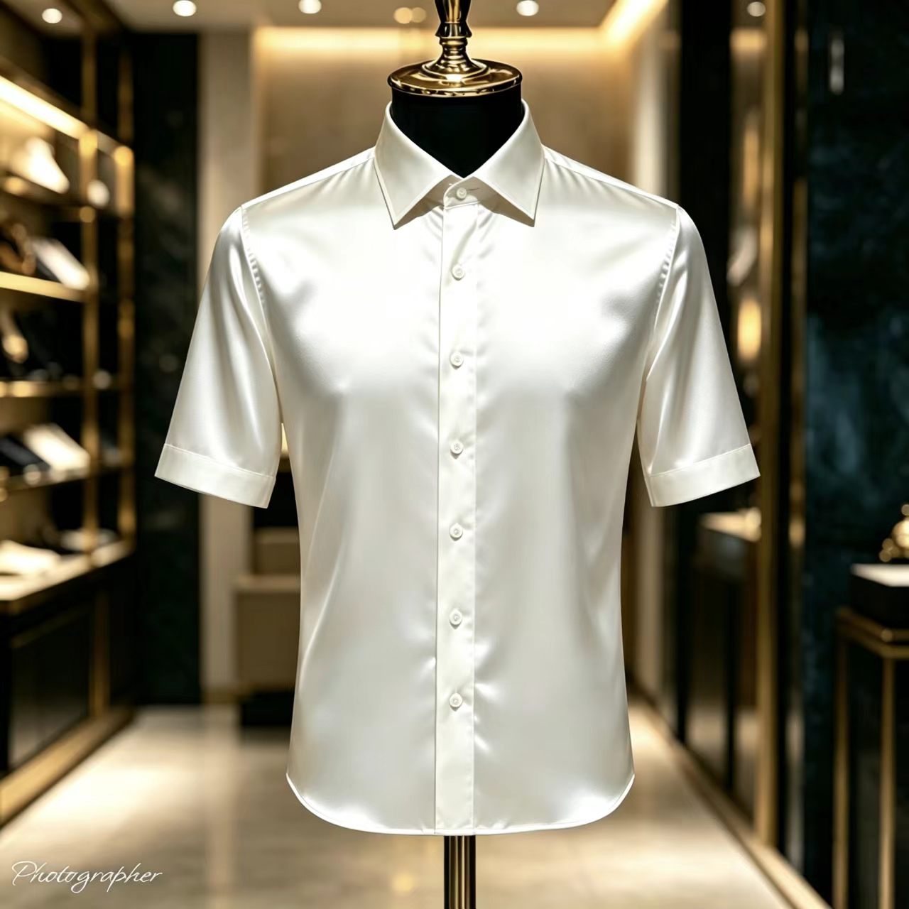 Men's Solid Color Satin Short- - مراجعة Mens Satin Silk Dress Shirt وسعره