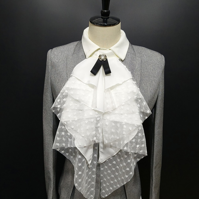 ياقة قميص بيضاء من الدانتيل مت - مراجعة Shirts وسعره