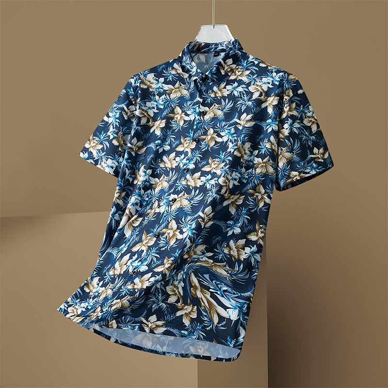 12XL 7XL 6XL حجم كبير قمصان رج - مراجعة Vintage Hawaiian Floral Shirt وسعره