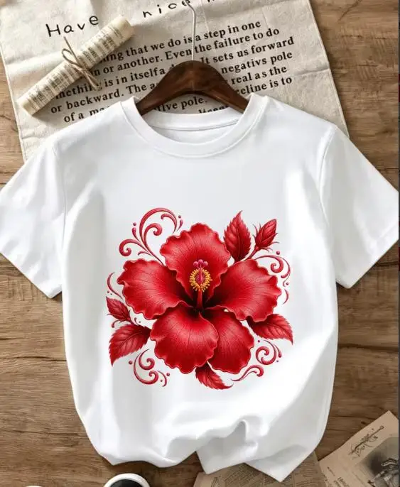 تي شيرت نسائي بتصميم عتيق من ا - مراجعة Vintage Hawaiian Floral Shirt وسعره