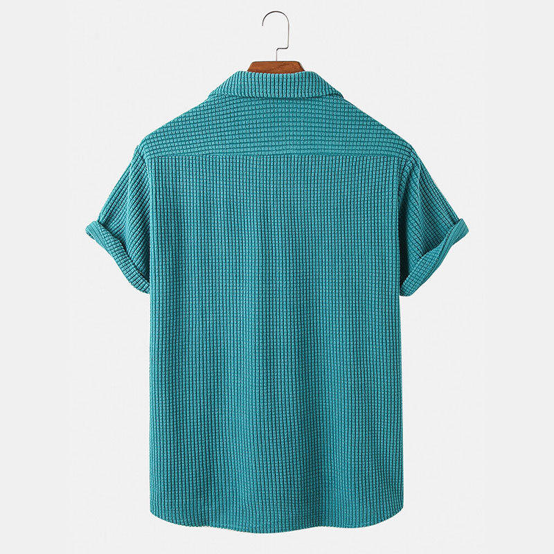 ملابس الصيف الرجالية الفاخرة س - مراجعة Corduroy Button Up Shirt Men وسعره